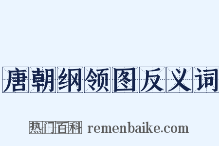 唐朝纲领图反义词是什么意思的图片